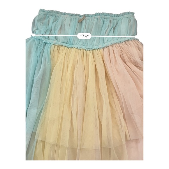Anthropologie Pernille Rosenkilde Strapless Pastel Tulle Dress Large NWOT - Picture 10 of 10